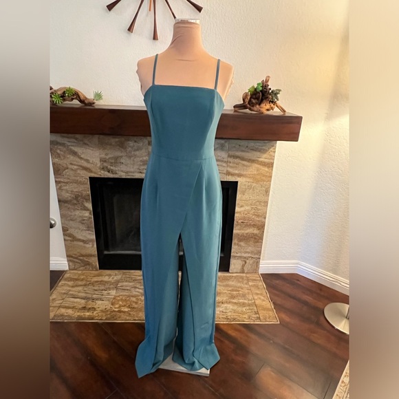 WHBM Teal Convertible Split-Leg Jumpsuit - Picture 9 of 13